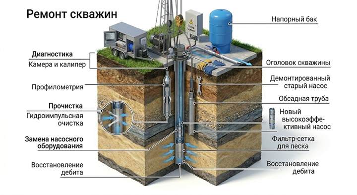 Ремонт скважин в Барыше